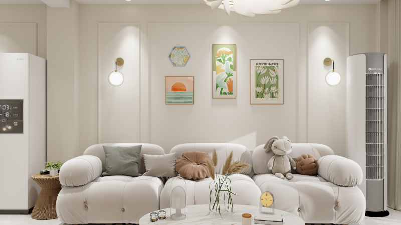 Modern Minimalist Living Room with Nature Touch