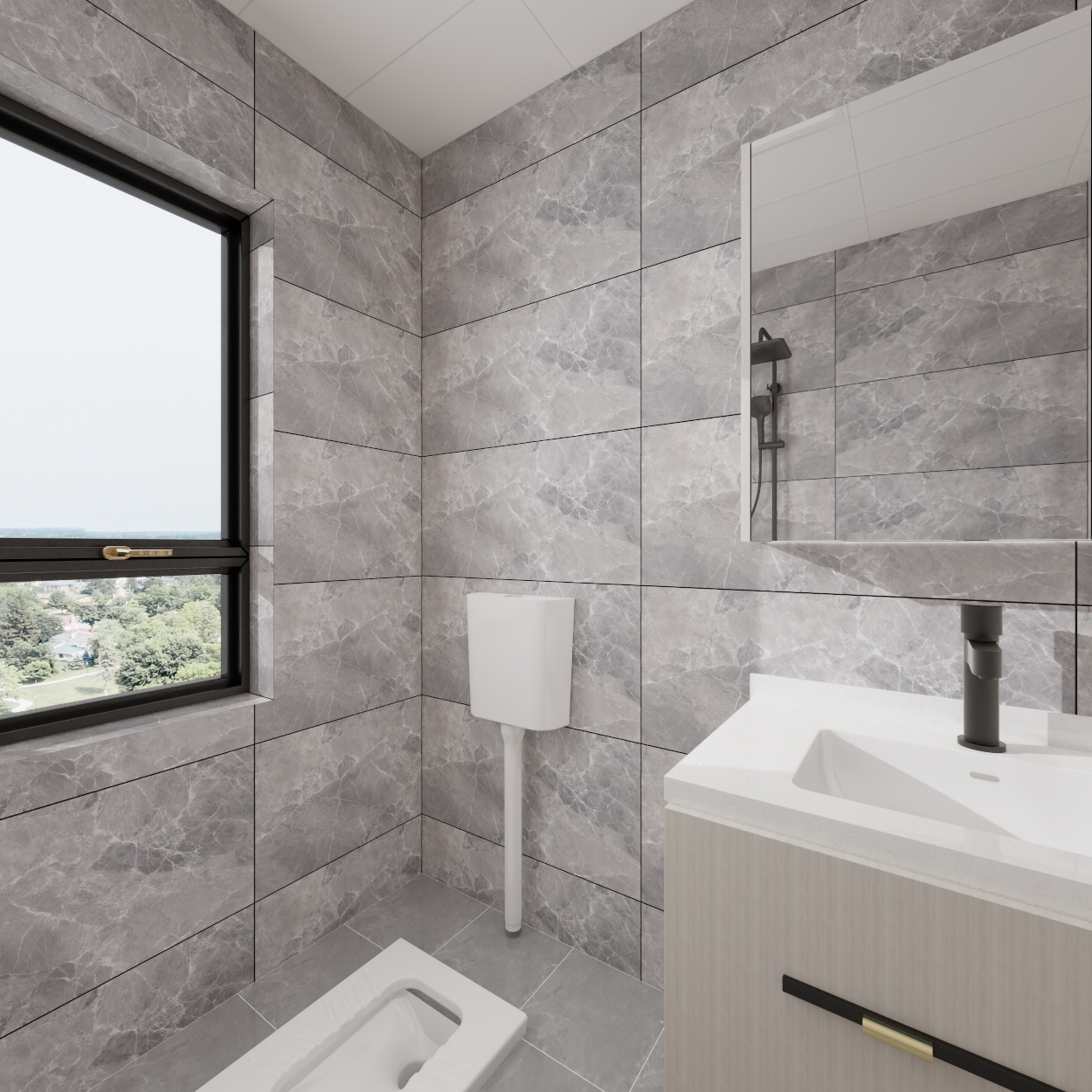 艺雅丽-133平现代简约 一层卫生间装修效果图第3张