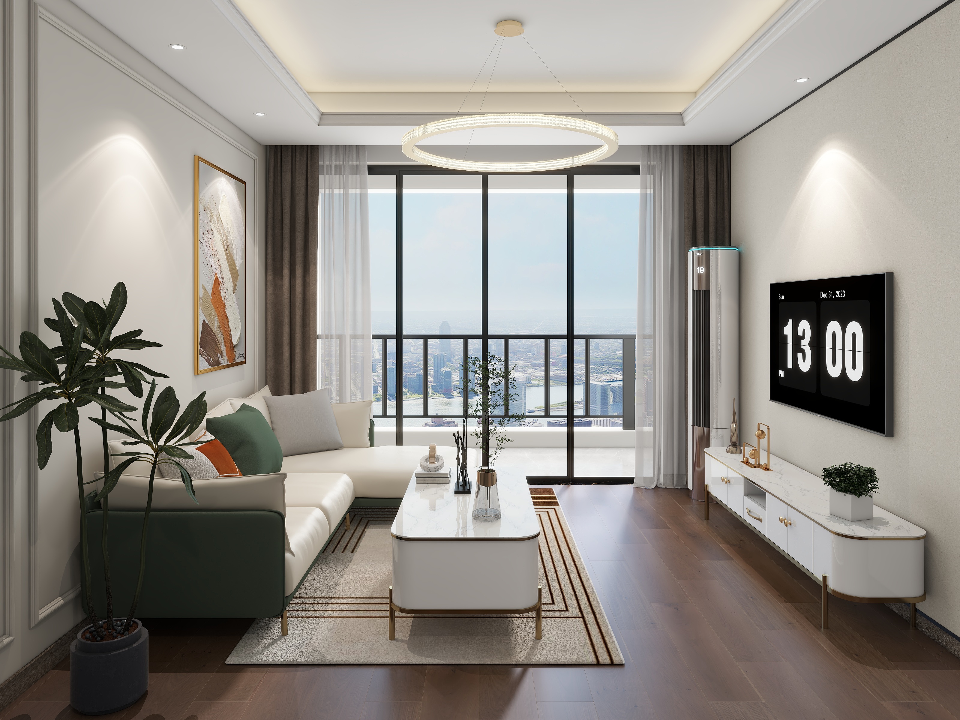 零零哦-66㎡2室装修效果图