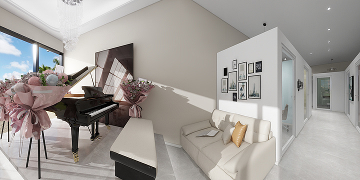 蔚然蓝风-Az琴室现代-装修设计方案