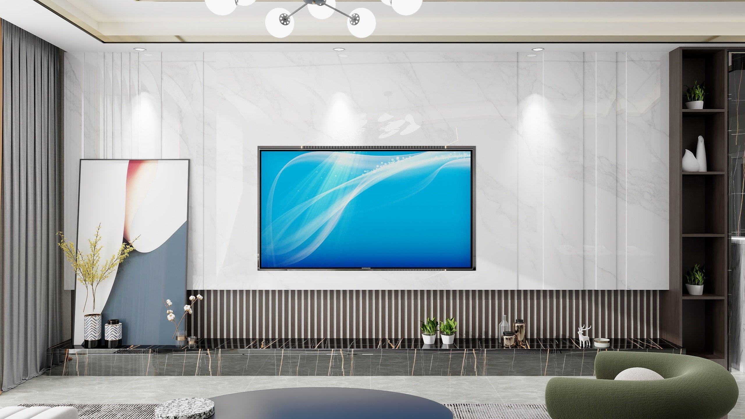 艺雅丽-88平现代简约 装修效果图