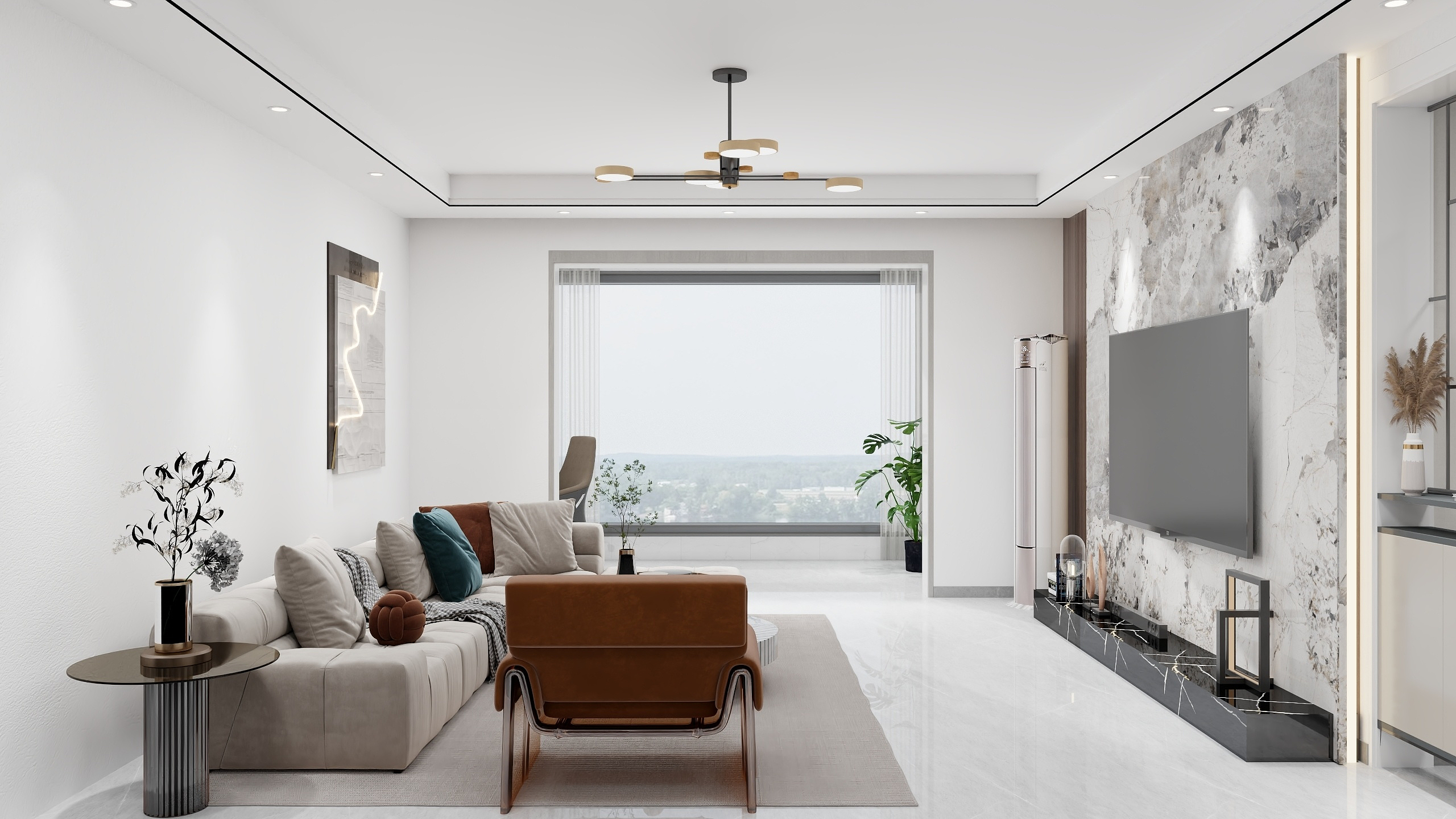 艺雅丽-150平现代风格 装修效果图