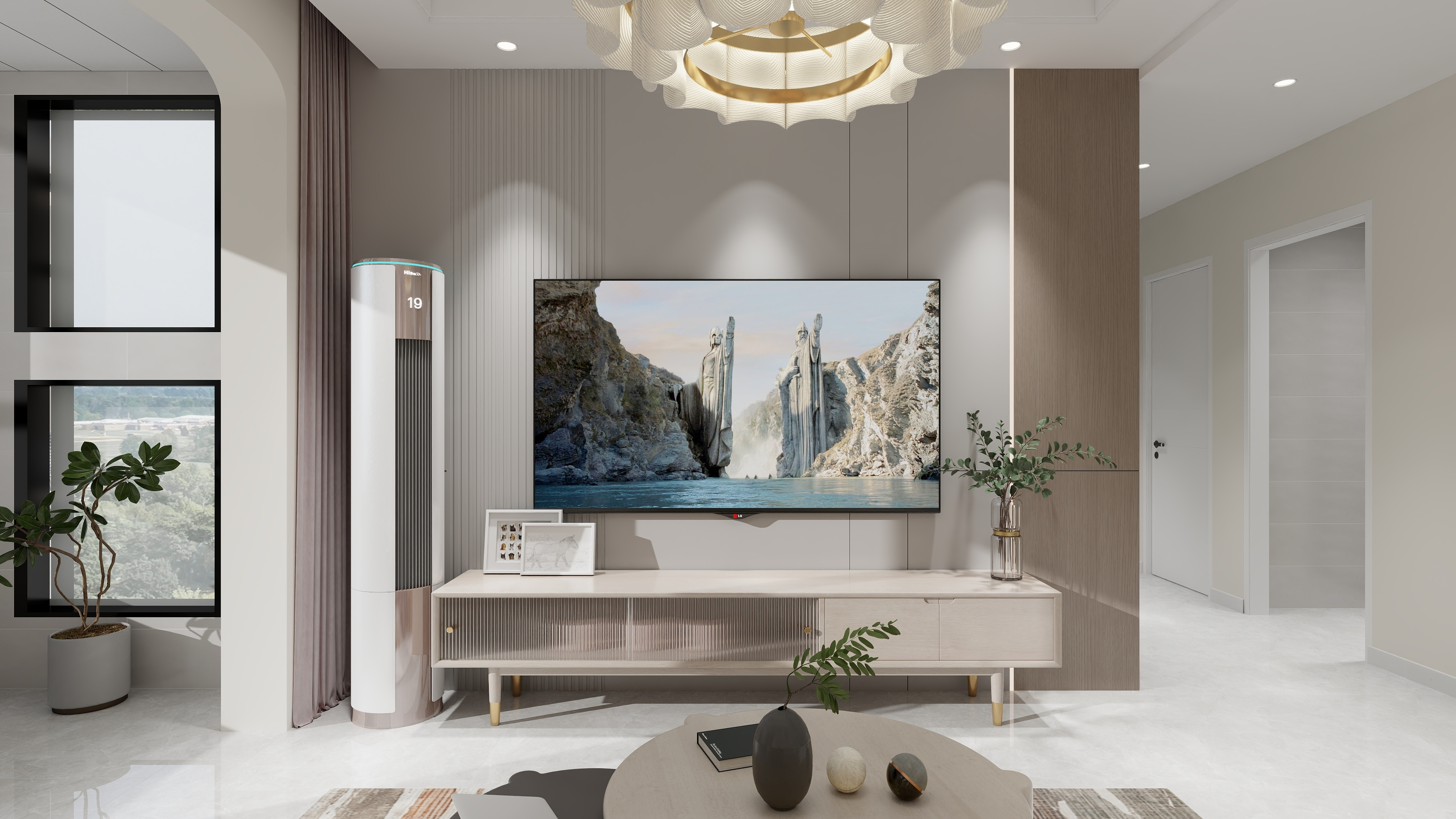 艺雅丽-122平奶油风格装修效果图