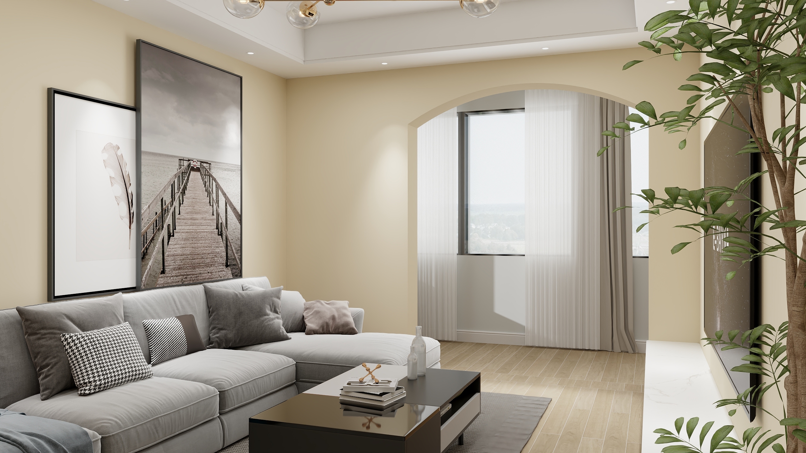 enyi设计工作室-玉沙路-98m²2室装修效果图