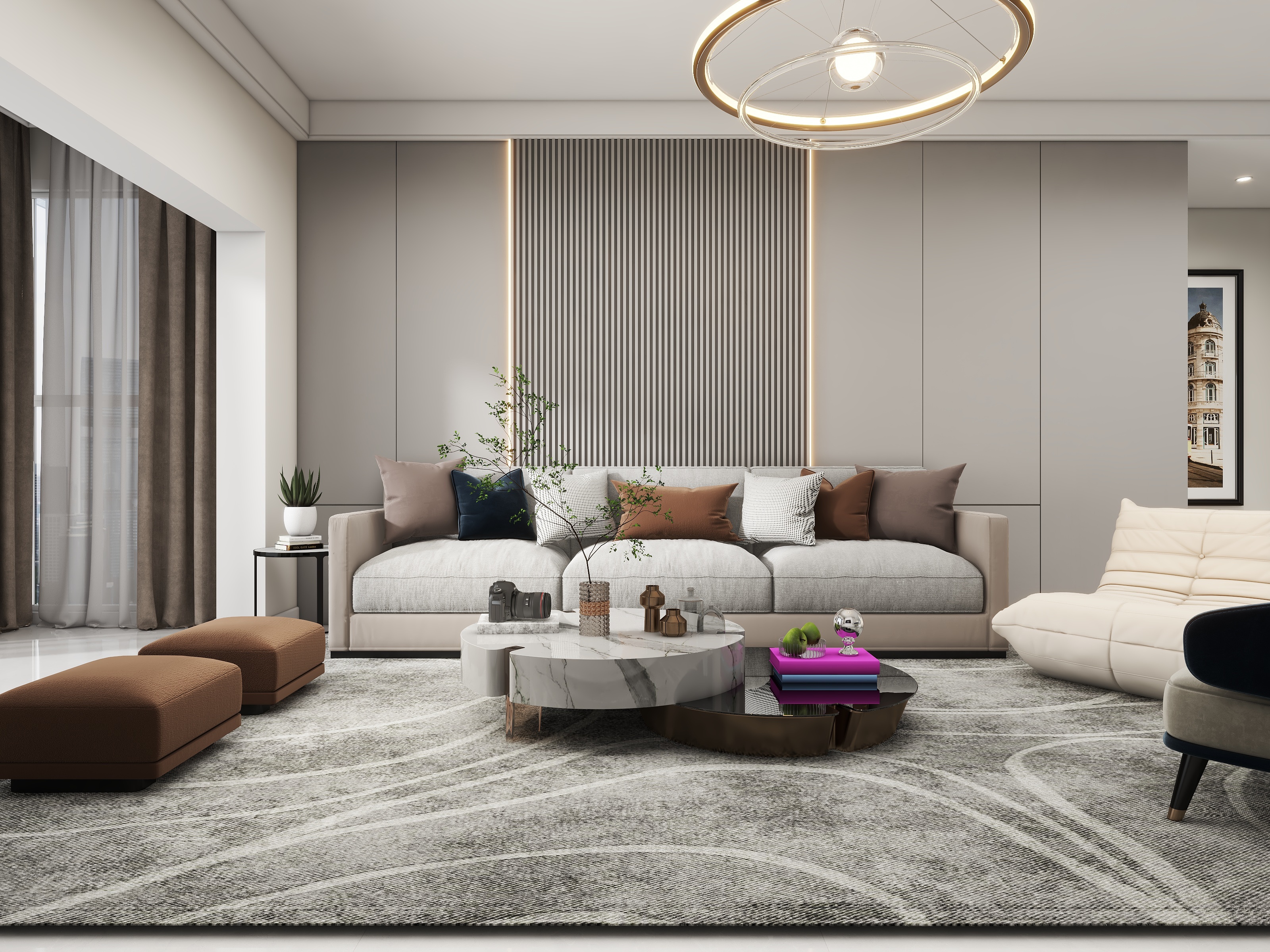 设计PSwW-101长户型现代风格-装修设计方案