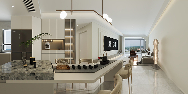 DHS设计-嘉泰翡翠城108奶油风-装修设计方案