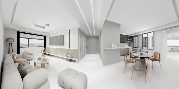 诗行装饰-四户打通方案图-装修设计方案