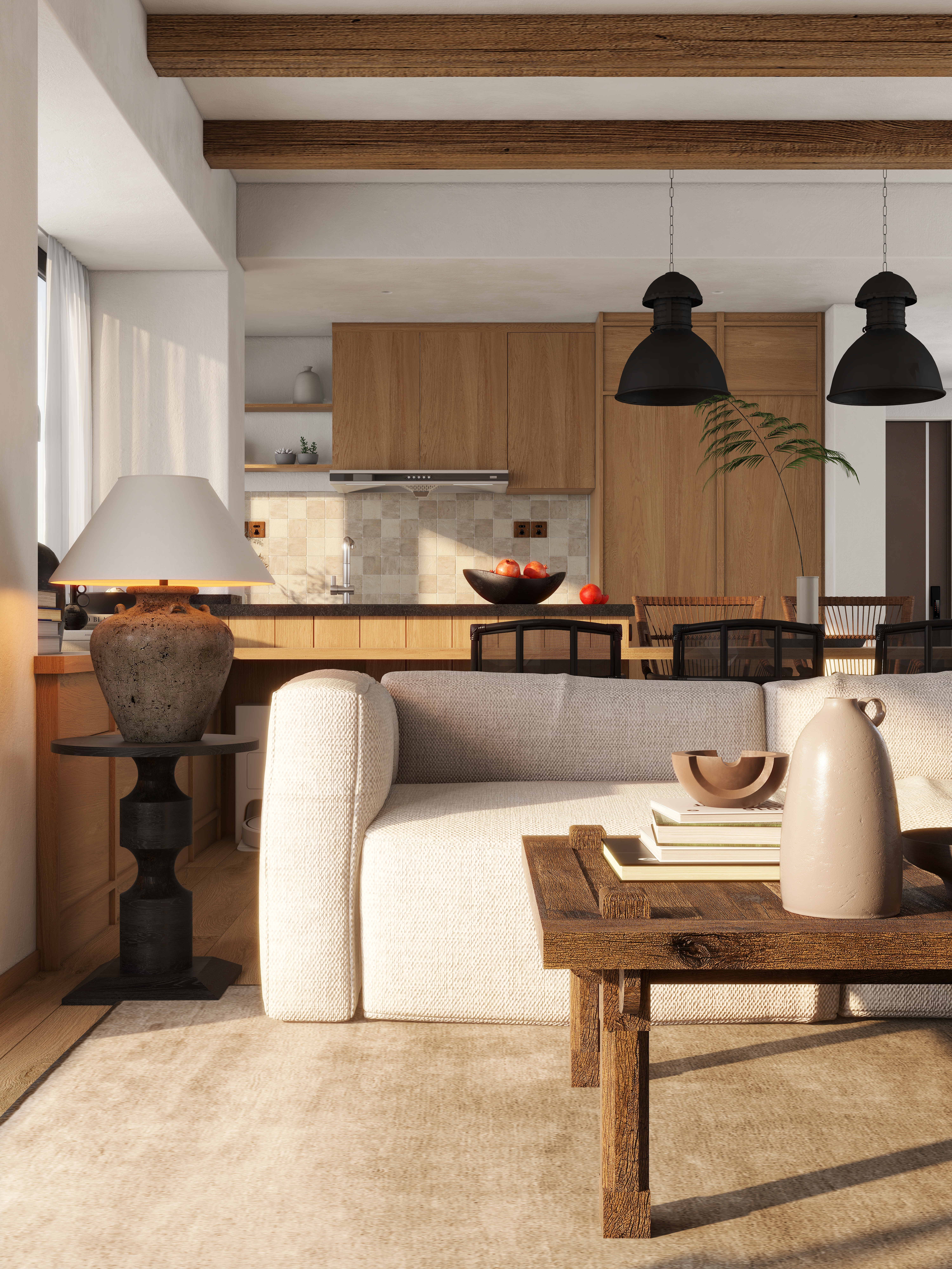 熬暖酱-惠州宏益花城原木风私宅设计装修效果图