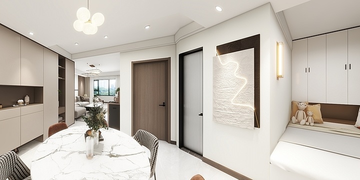 觅度空间Design-万安苑2-3-502平面布置图-装修设计方案