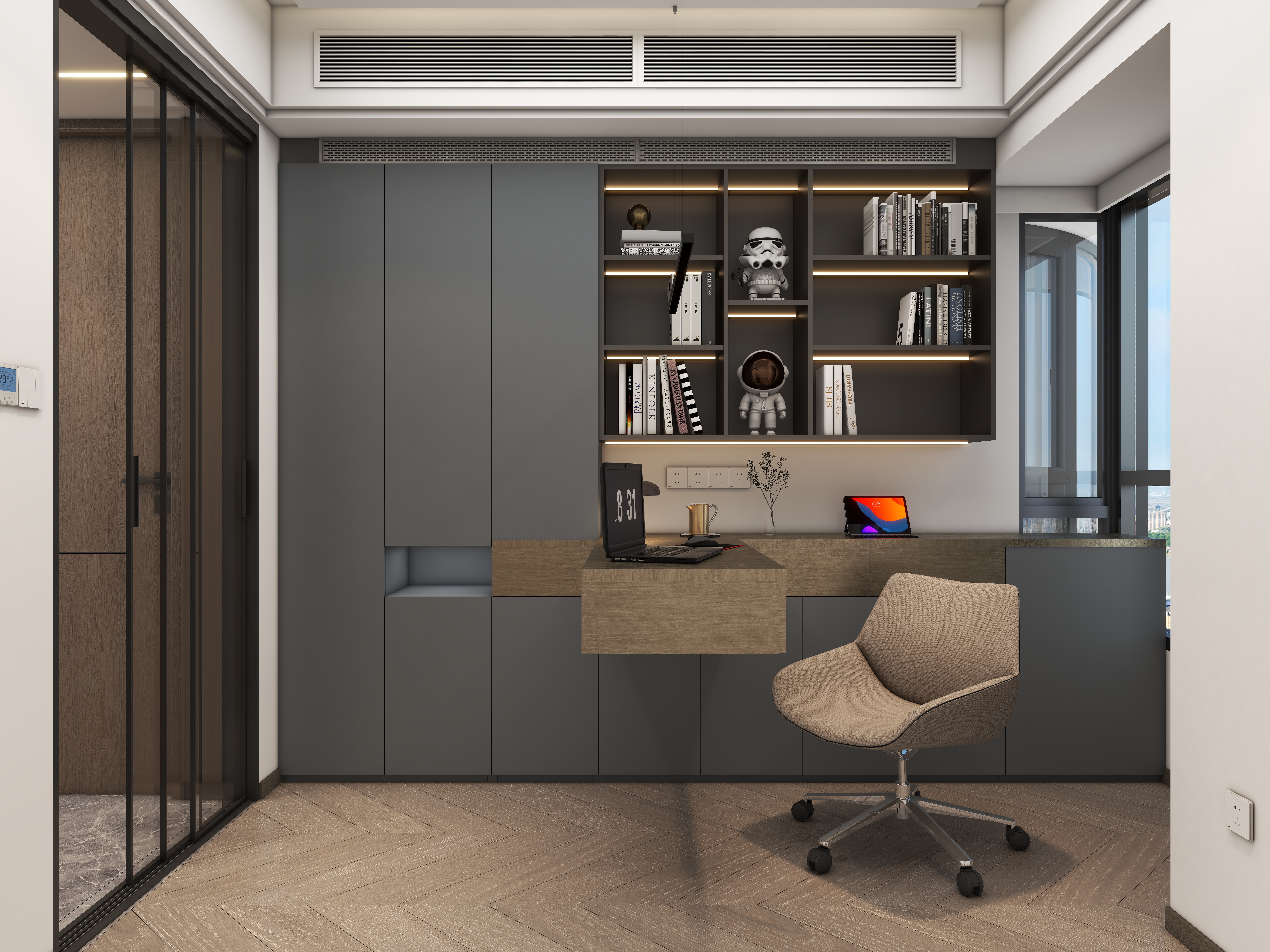 陈业榜-268平方现代轻奢电梯入户大平层装修效果图