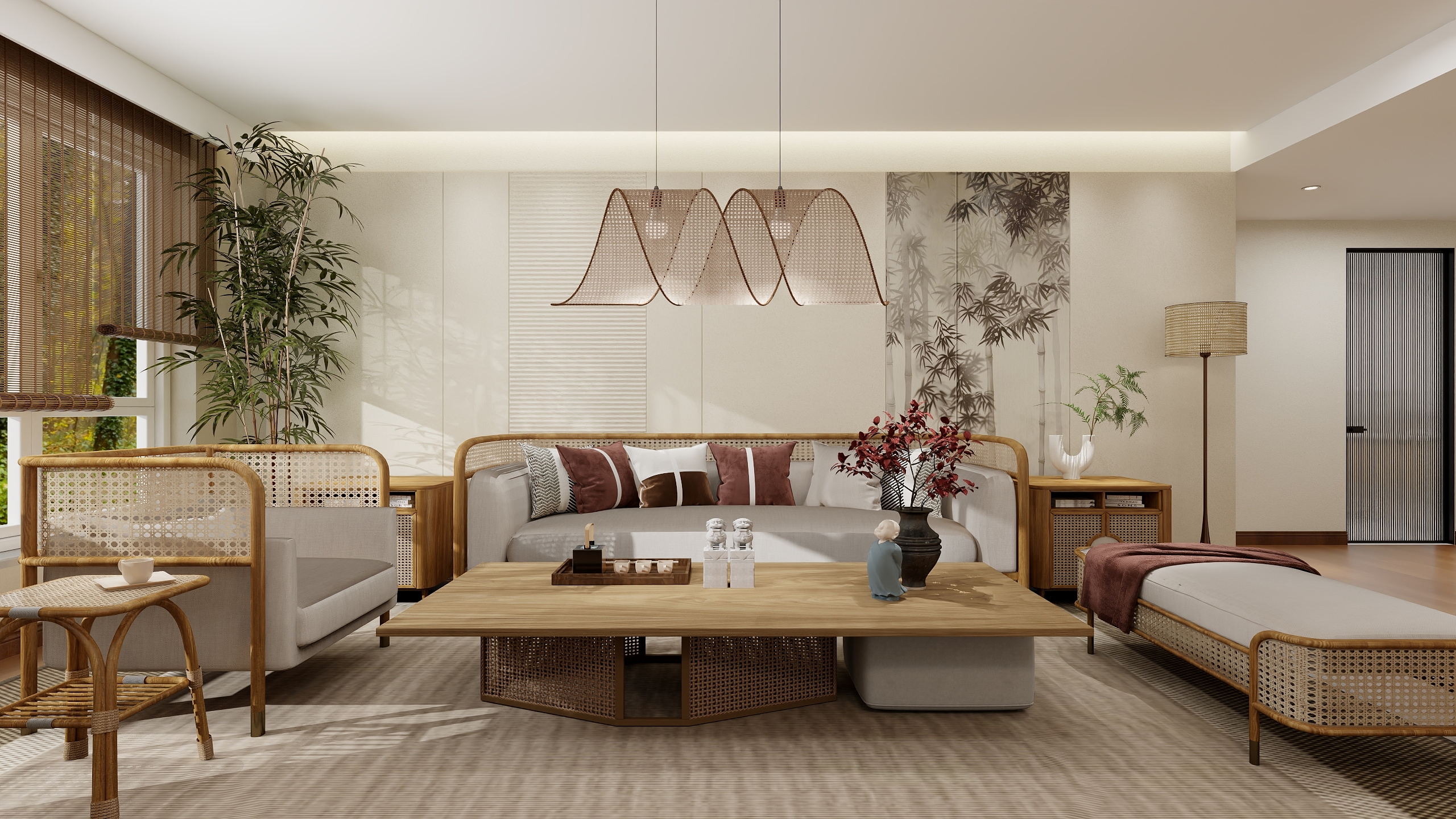 冬月DESIGN-金砖城日式127㎡2室装修效果图