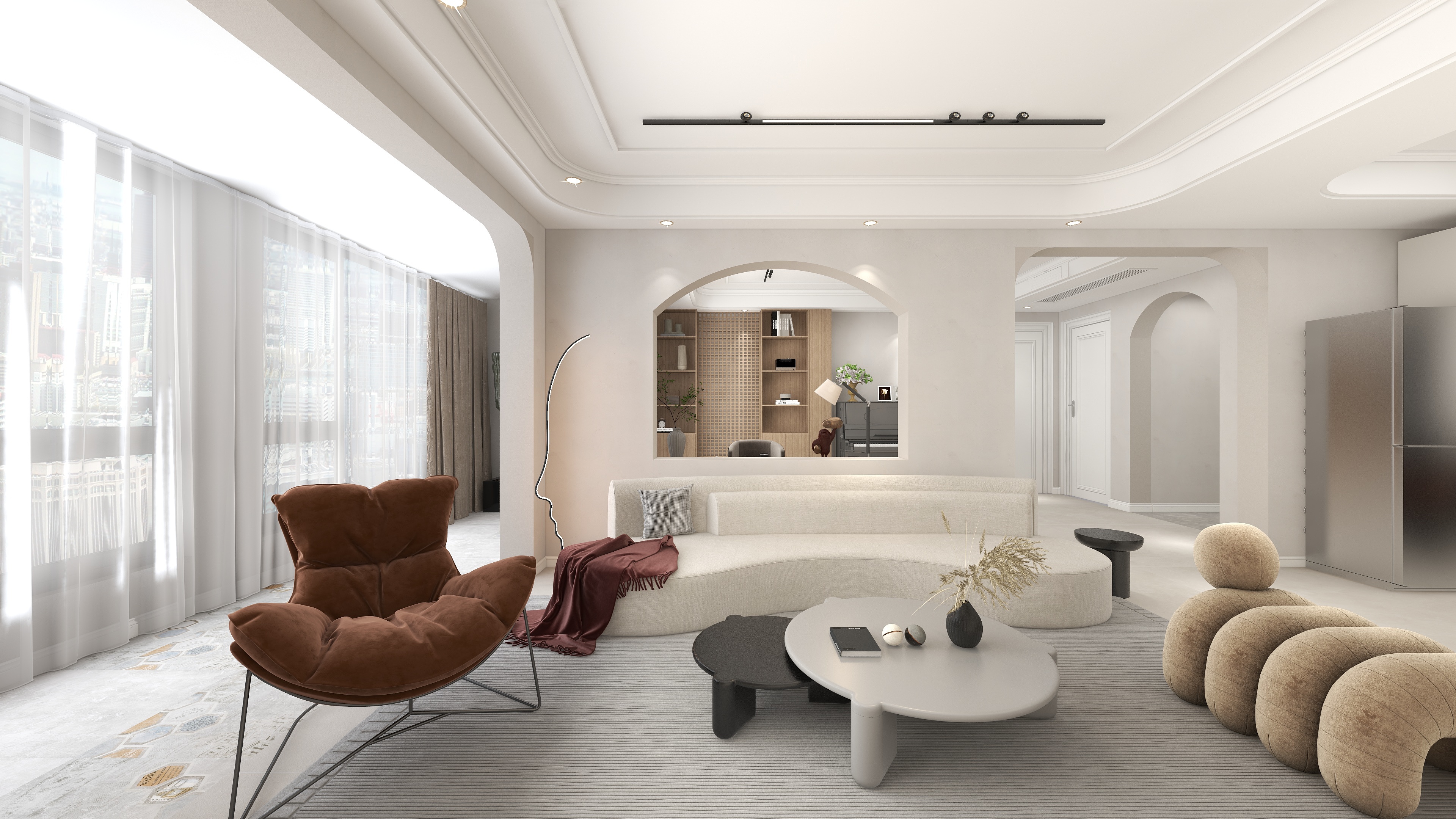 大金空调官方-120㎡极简现代主义,创造简洁与美的平衡。装修效果图