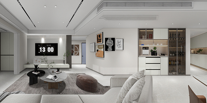 静河设计工作室-欧鹏加州园76栋1单元802-副本-副本-装修设计方案