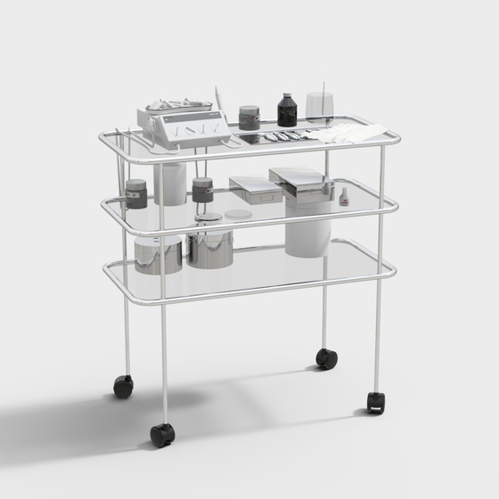 Modern minimalist dentist tool table trolley
