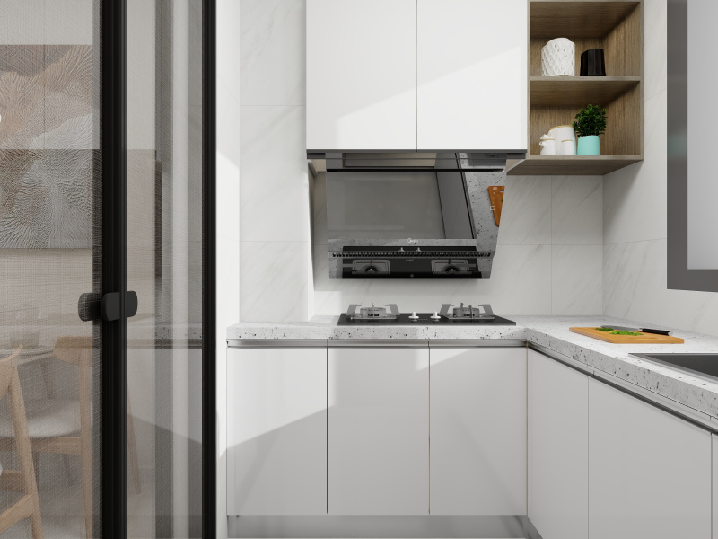 Modern White Kitchen with Simple Elegance