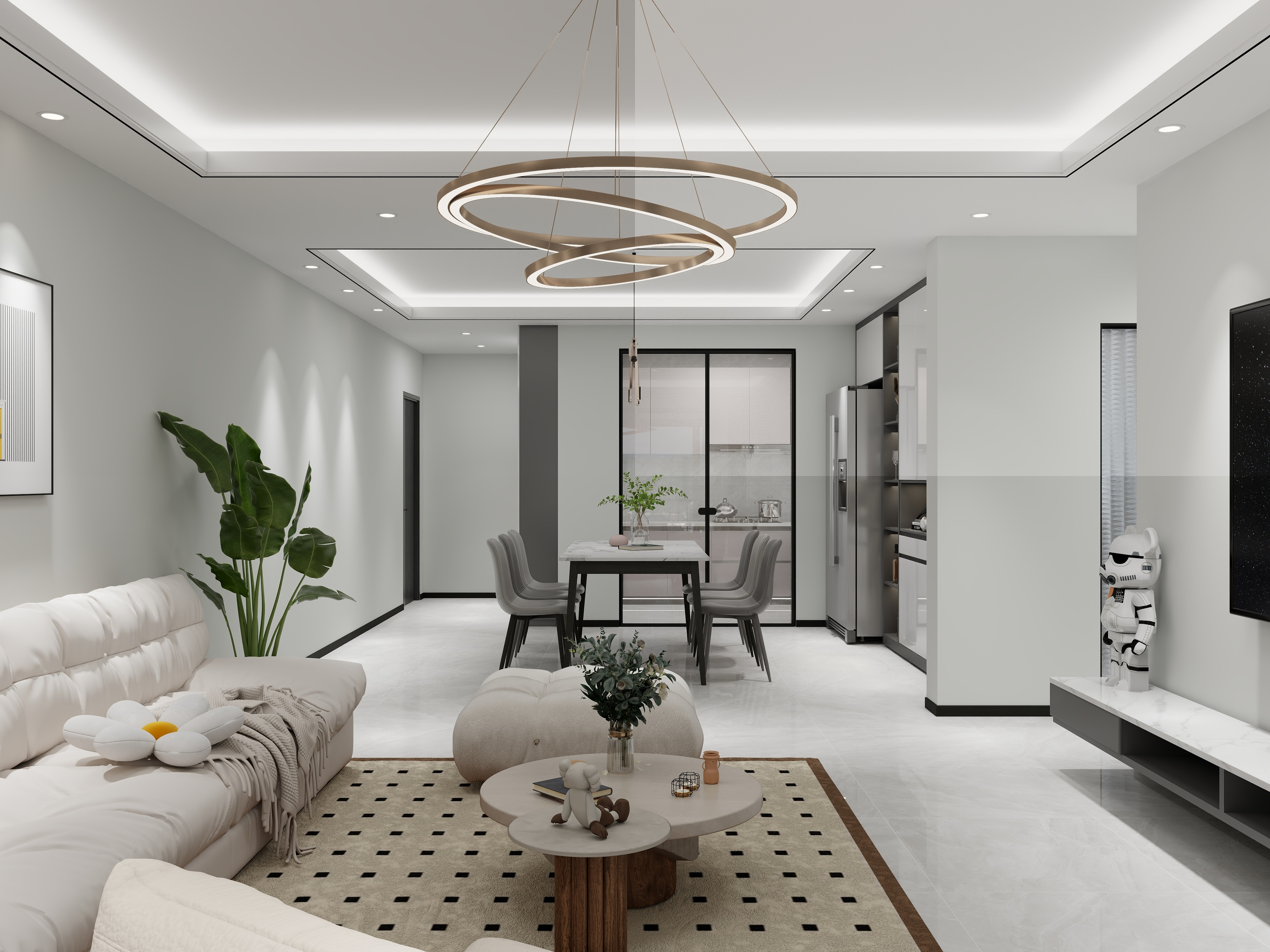 艺雅丽-143平现代简约装修效果图