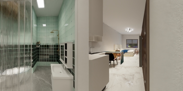 兔子の骑士-40平米单身小公寓-装修设计方案