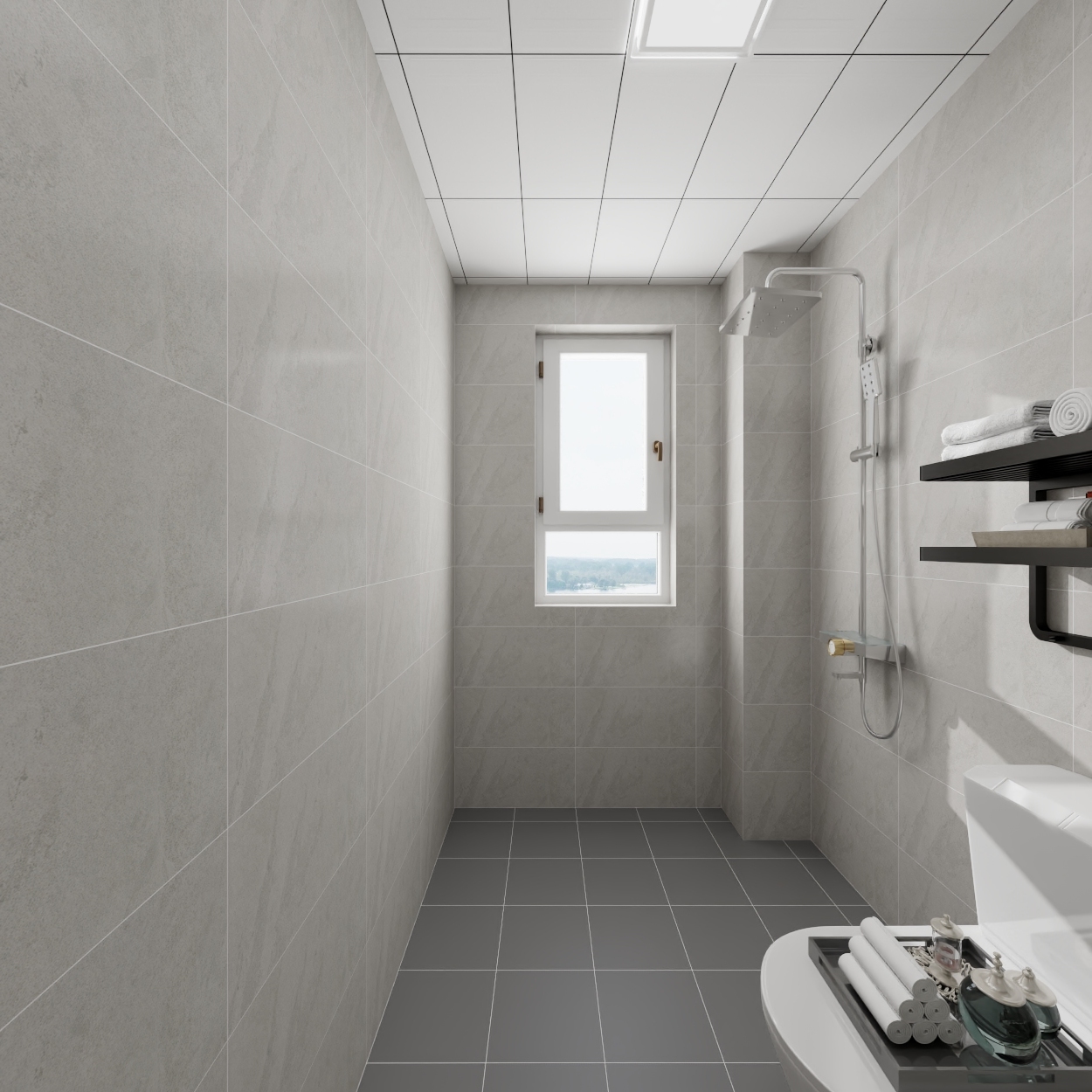 艺雅丽-90平奶油风一层主卫装修效果图第3张