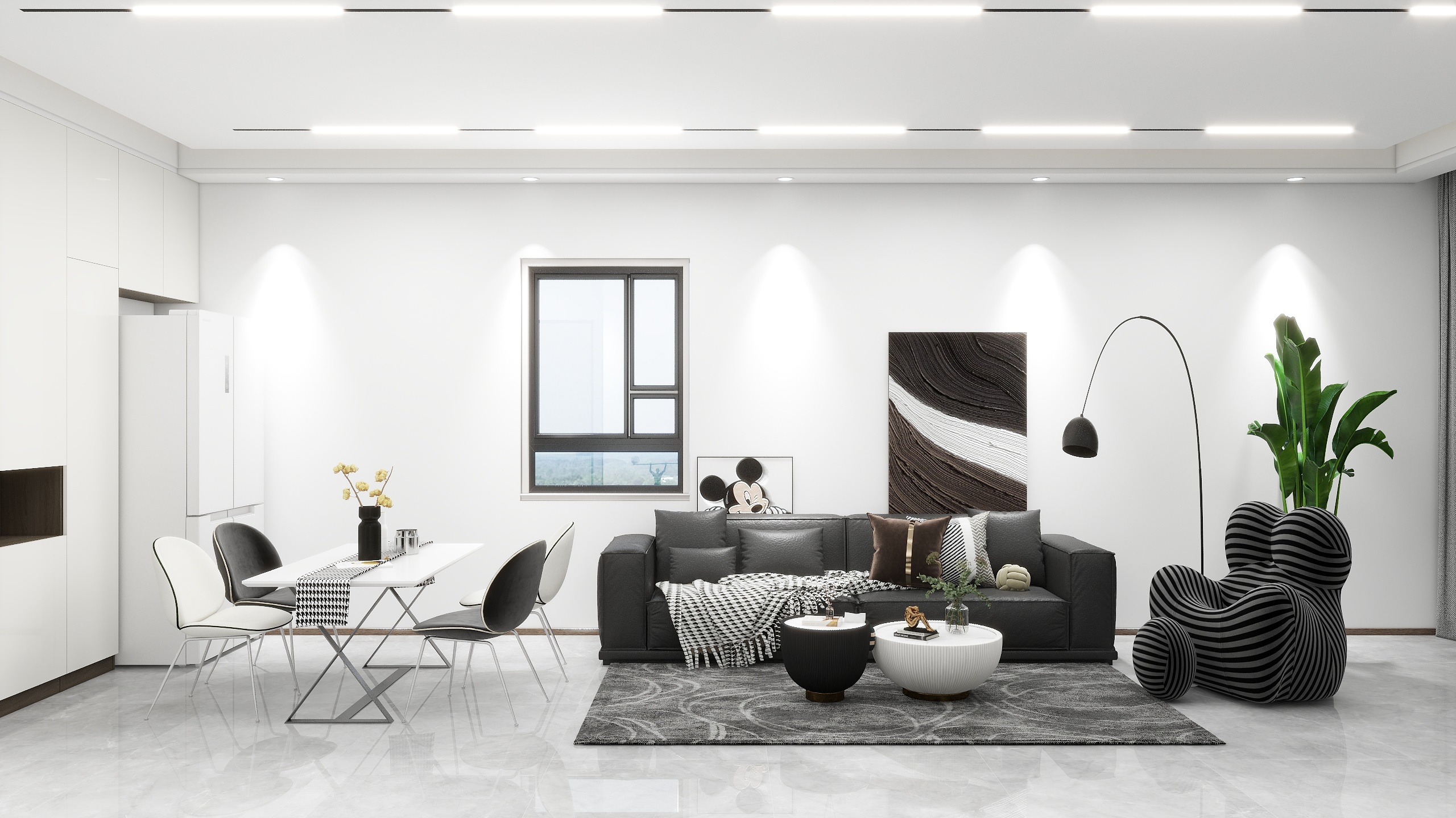 盈莹莹-葛华新城现代风105m²装修效果图