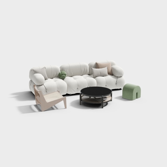 French sofa and coffee table combination