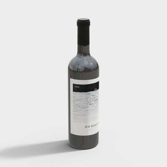 Modern wine bottle