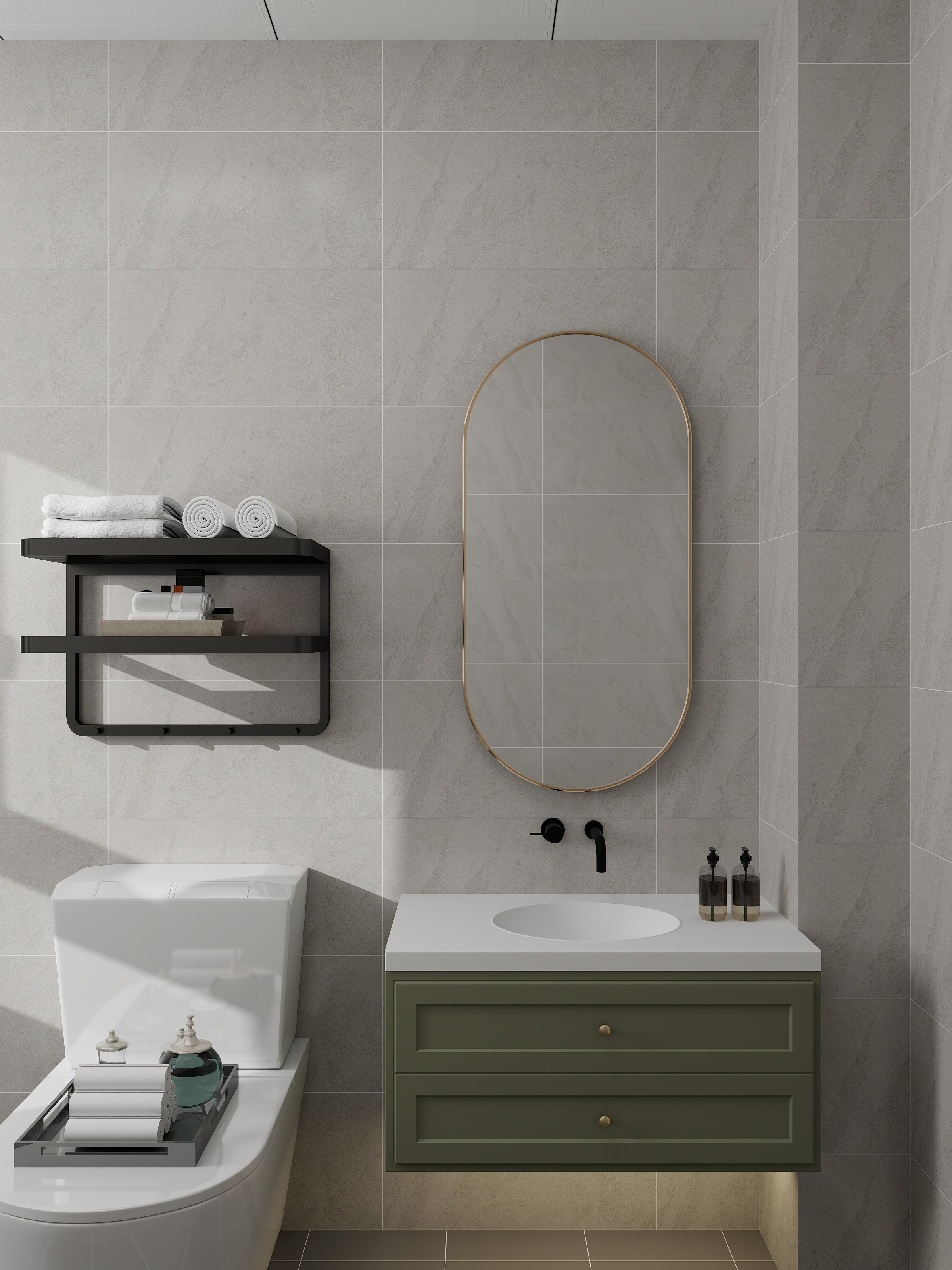 艺雅丽-90平奶油风一层主卫装修效果图第2张