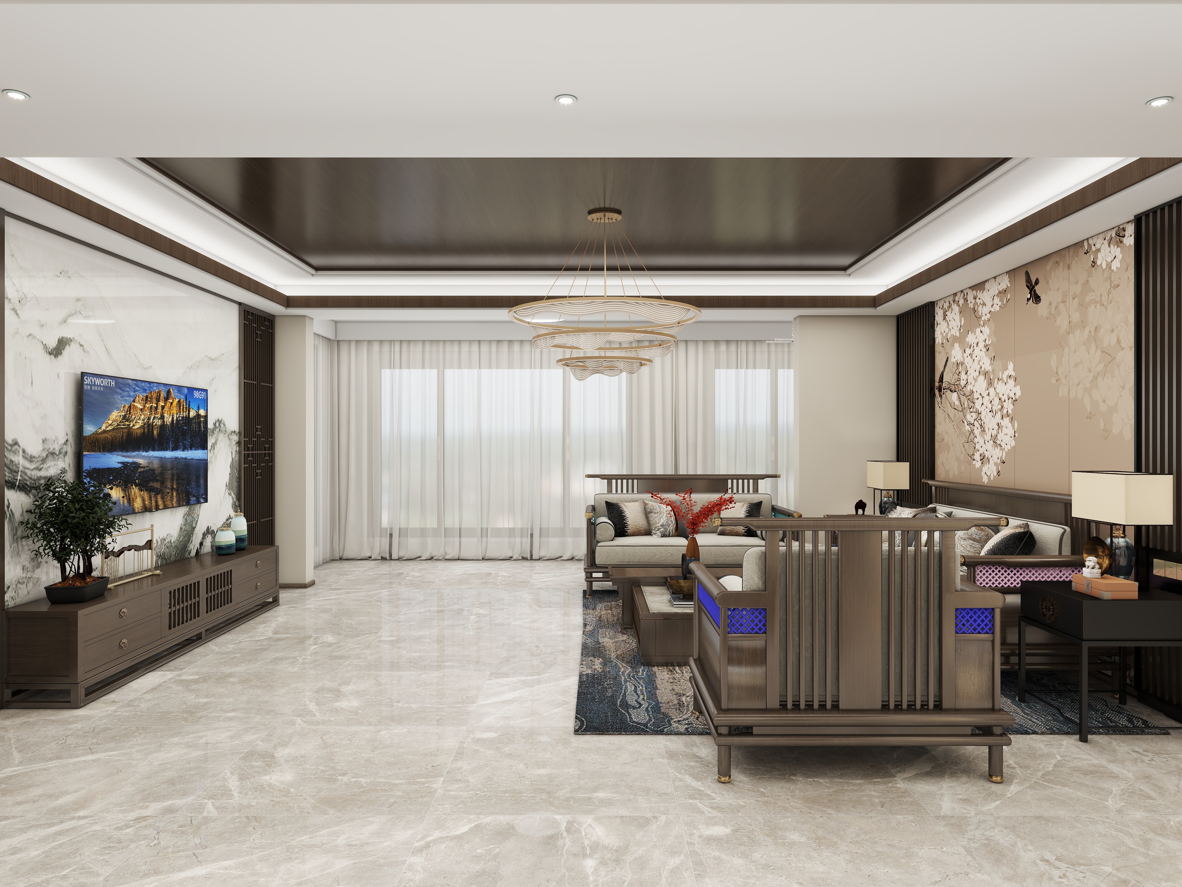 壹诺设计工作室-新中式装修效果图