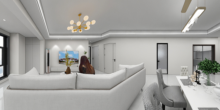 蕊朗设计-公园首府3-1-402套四的-装修设计方案