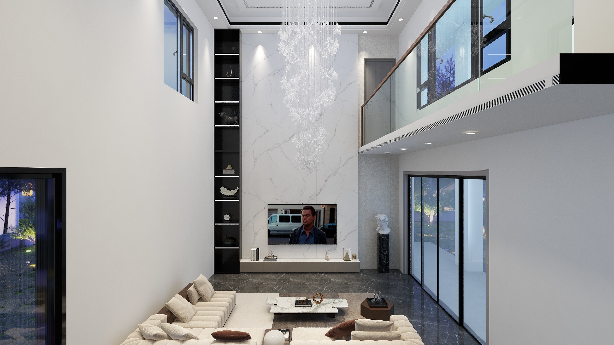 吴妃杰-紫泉流溪湾四合院客餐厅-装修设计方案