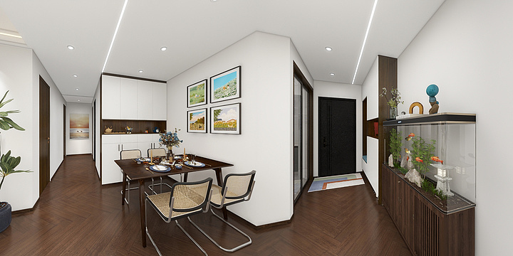 烫-保利12-2-2-802-黑胡桃木-餐厅方案改-装修设计方案