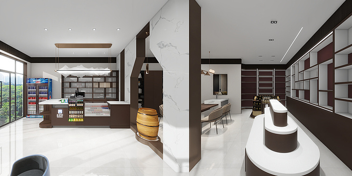 SnowWolfDesign-烟酒店-装修设计方案