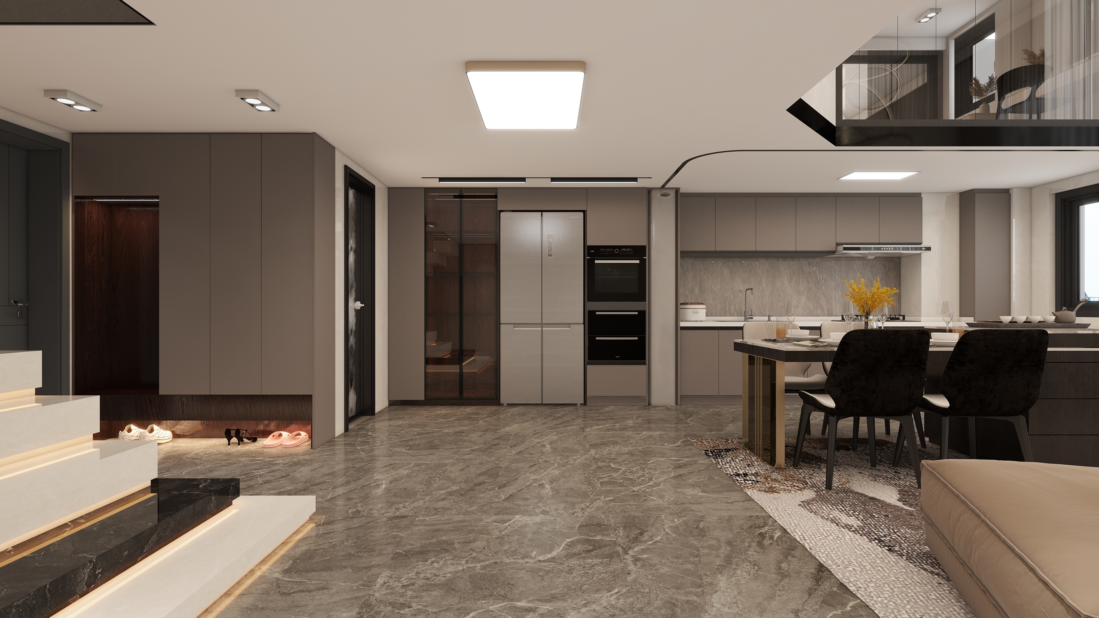 珲设空间-现代简约54㎡阁楼装修效果图