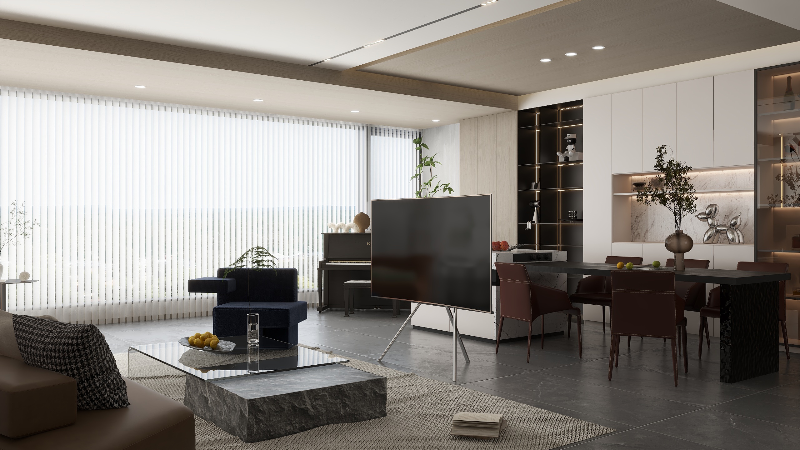 有本设计-意式 231㎡四室装修效果图