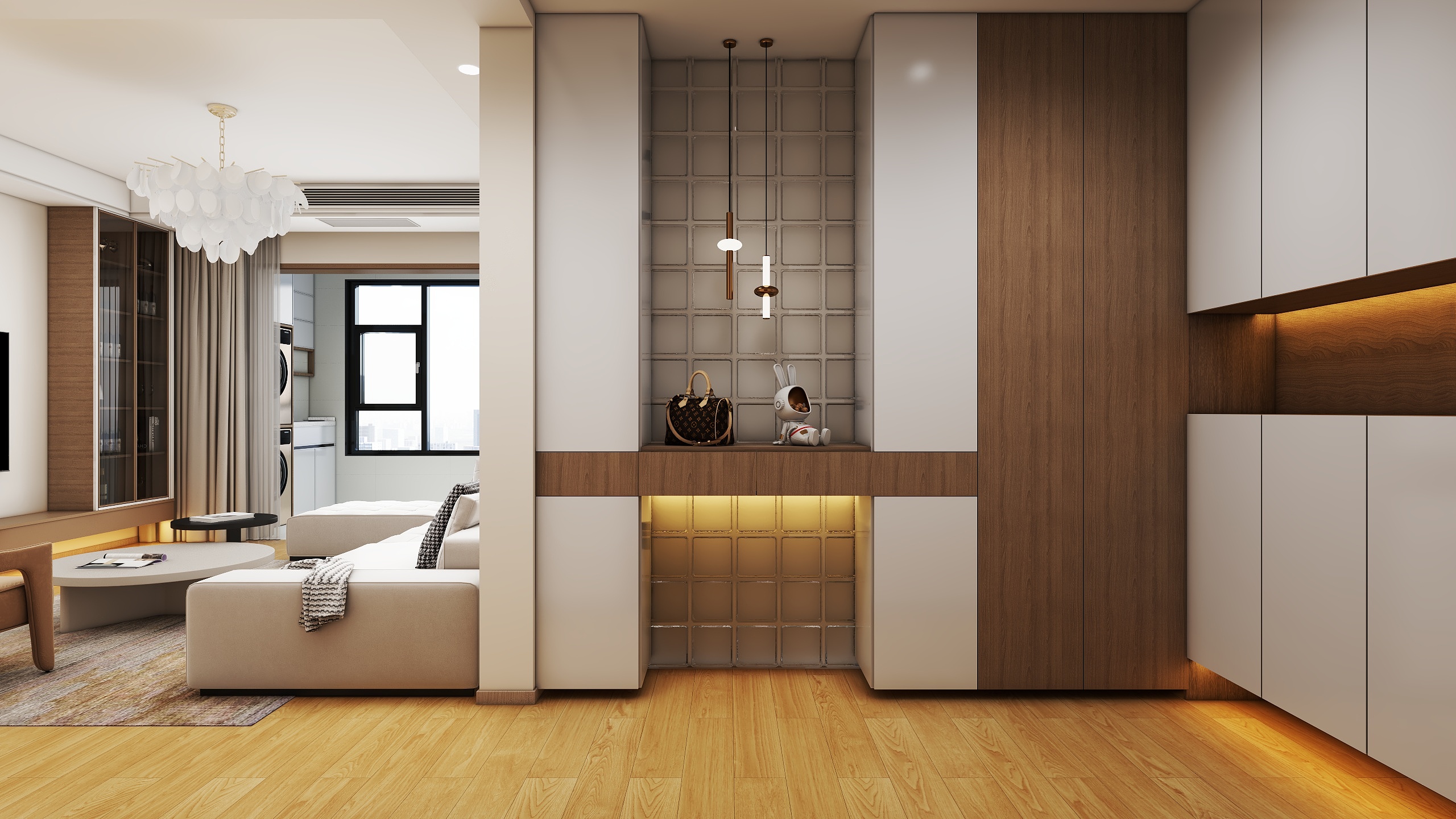 张琪-大唐116㎡3室装修效果图