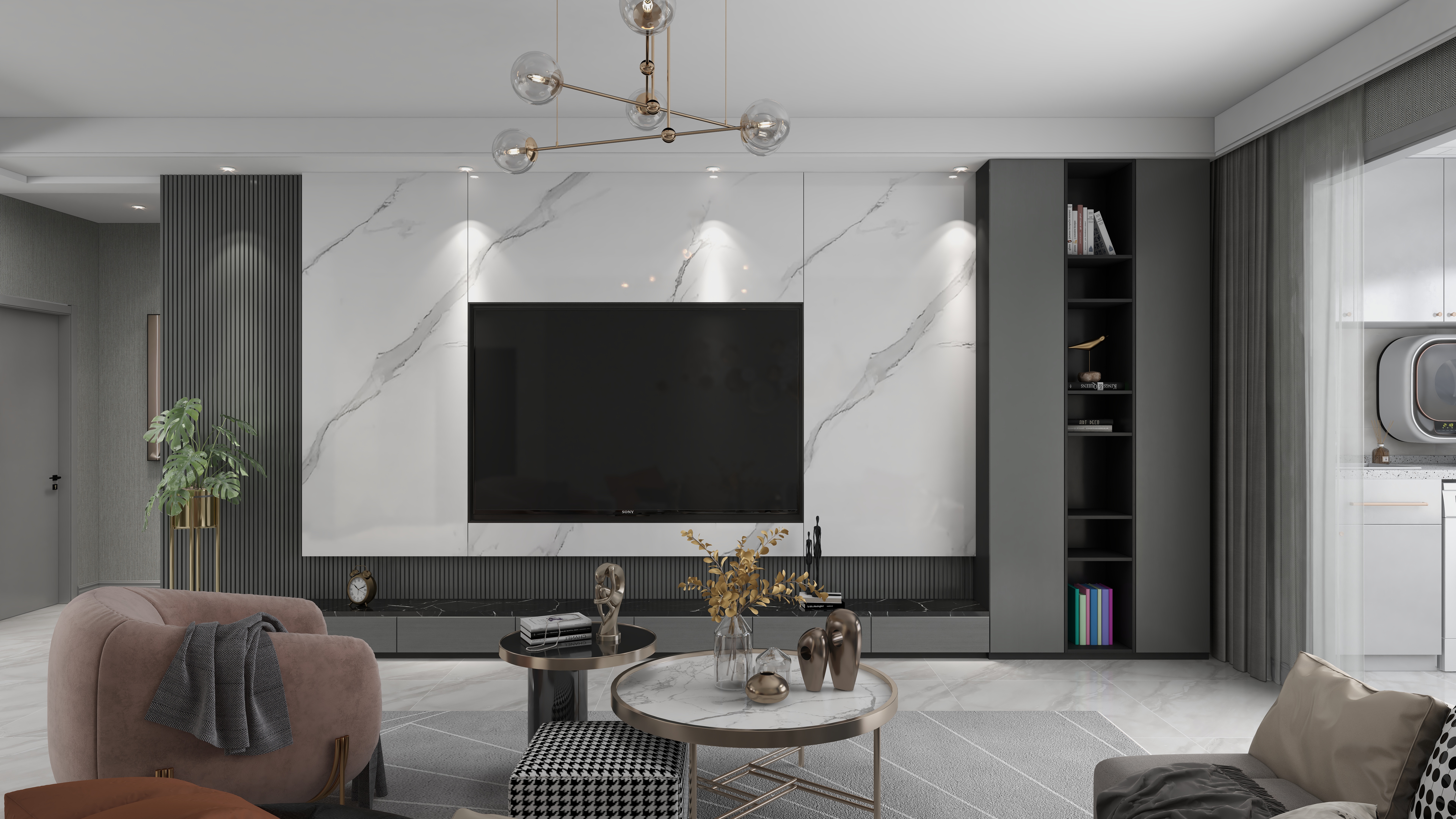 艺雅丽-139平现代简约 装修效果图