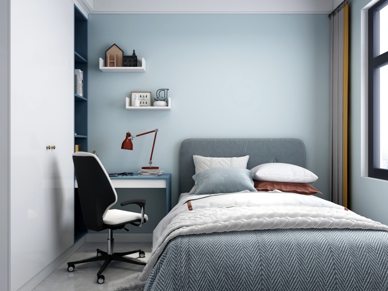 Modern Blue & Pink Girls Bedroom Ideas