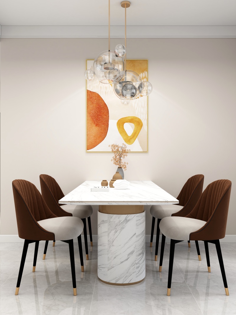 Modern White Dining Room with Elegant Accents