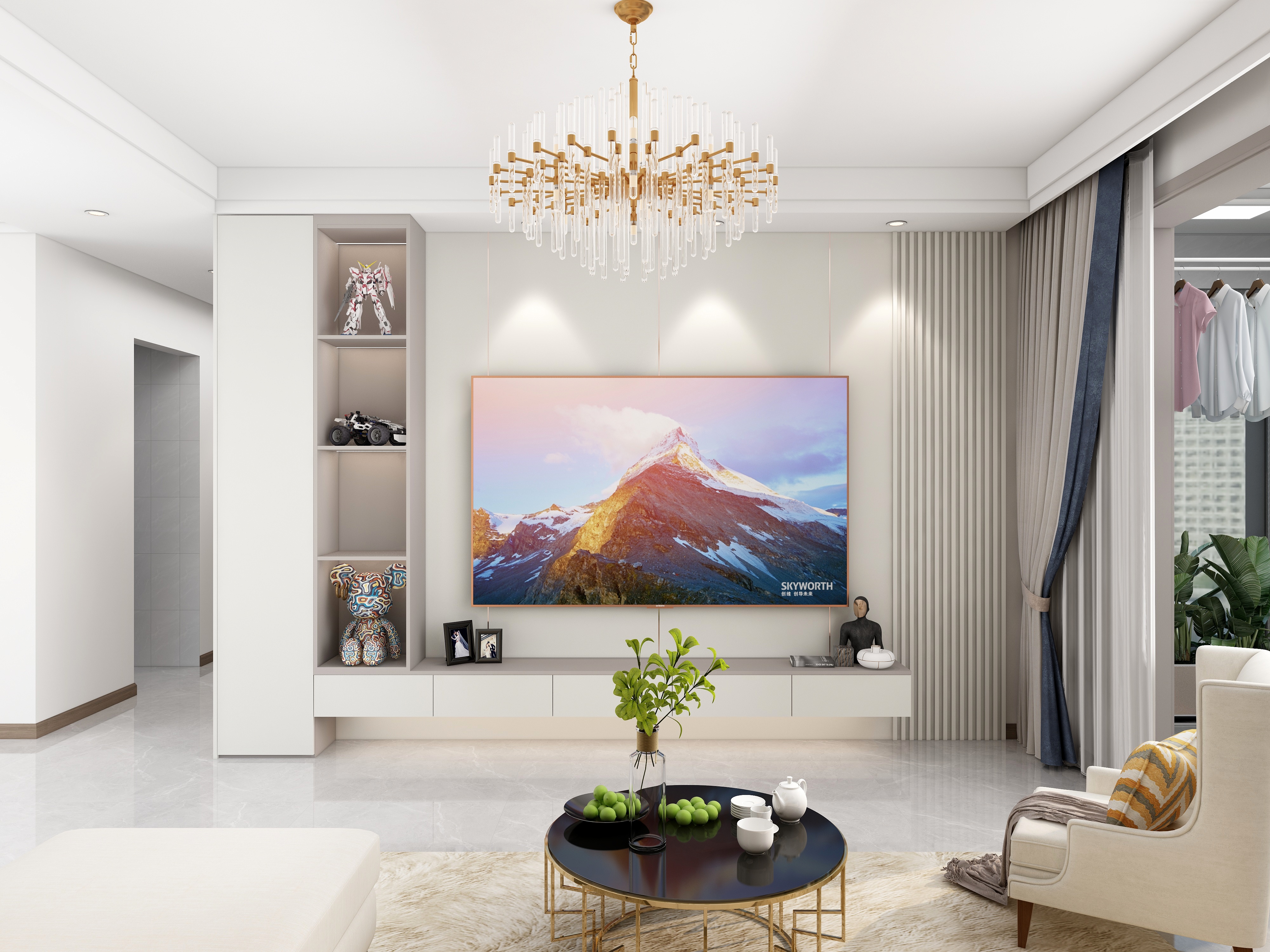 全屋定制江设计-建业森林半岛15-1801-装修设计方案