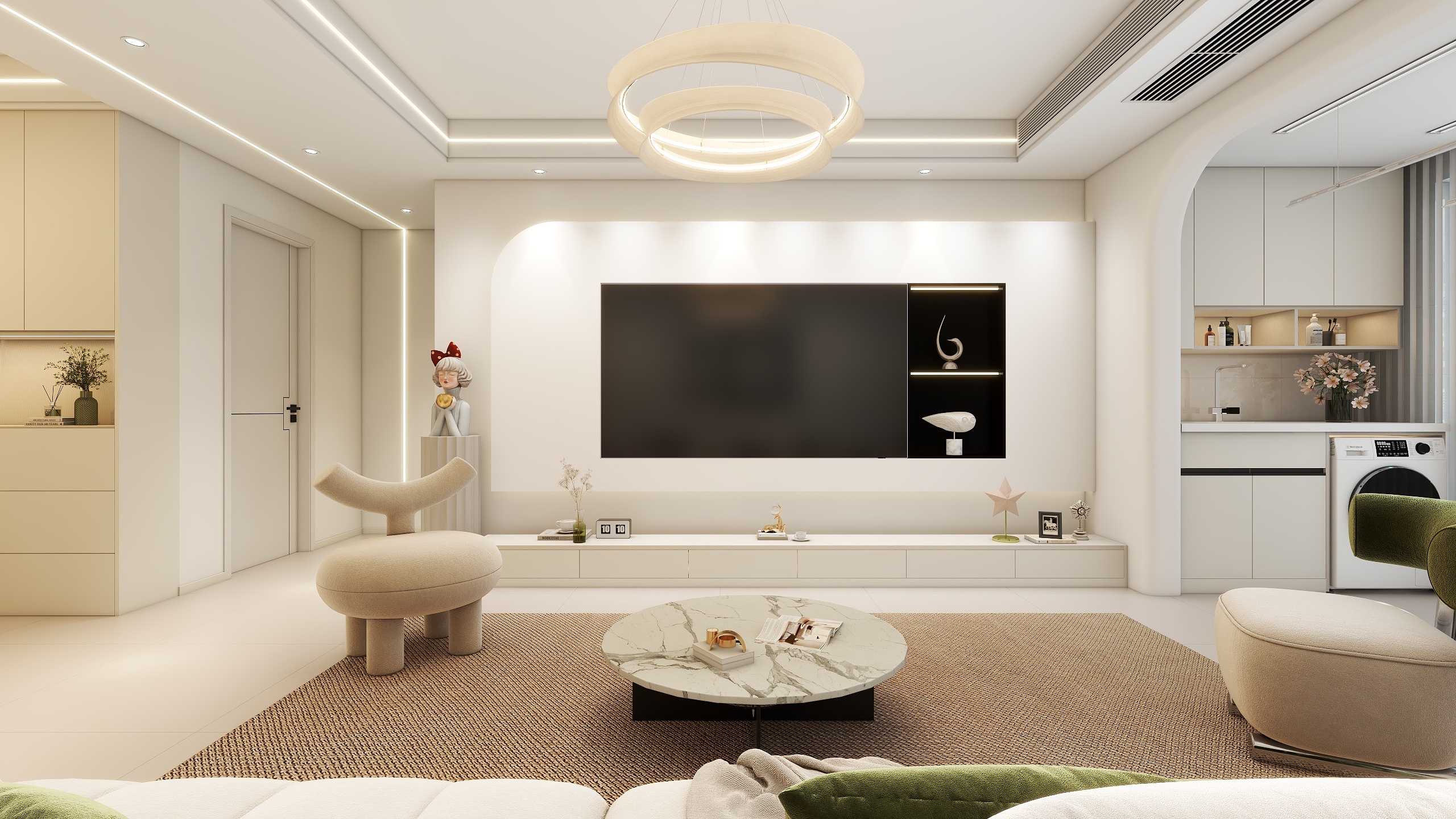 丨默涵丨-世纪景园105㎡3室装修效果图