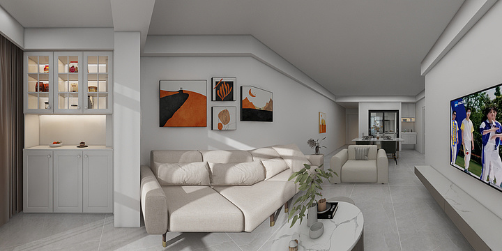 全屋定制超市福州福清-江山府9号606-装修设计方案