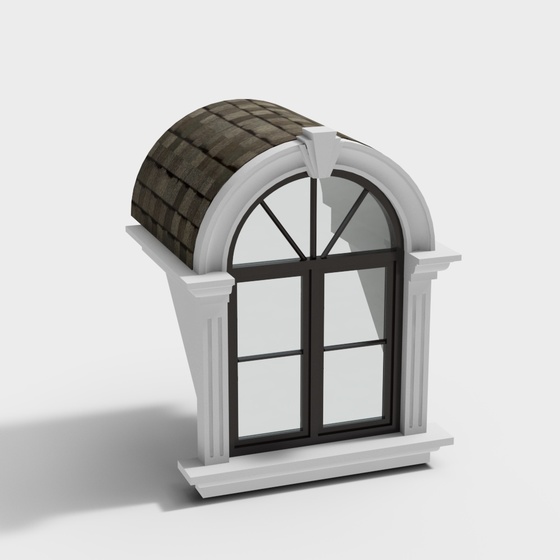 European vintage arched sliding windows