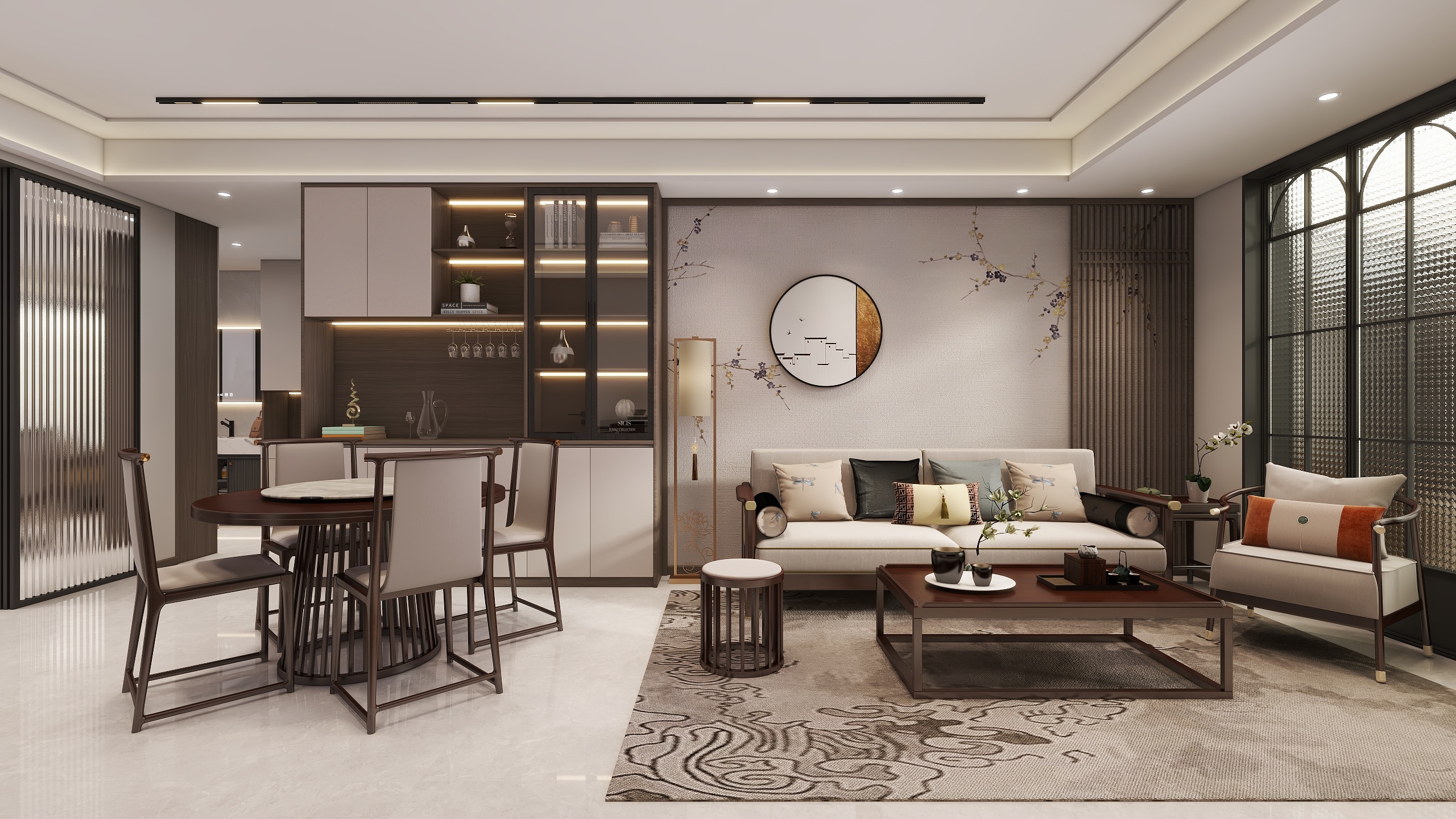 超级有范空间设计-新中式|105㎡|三室-装修设计方案