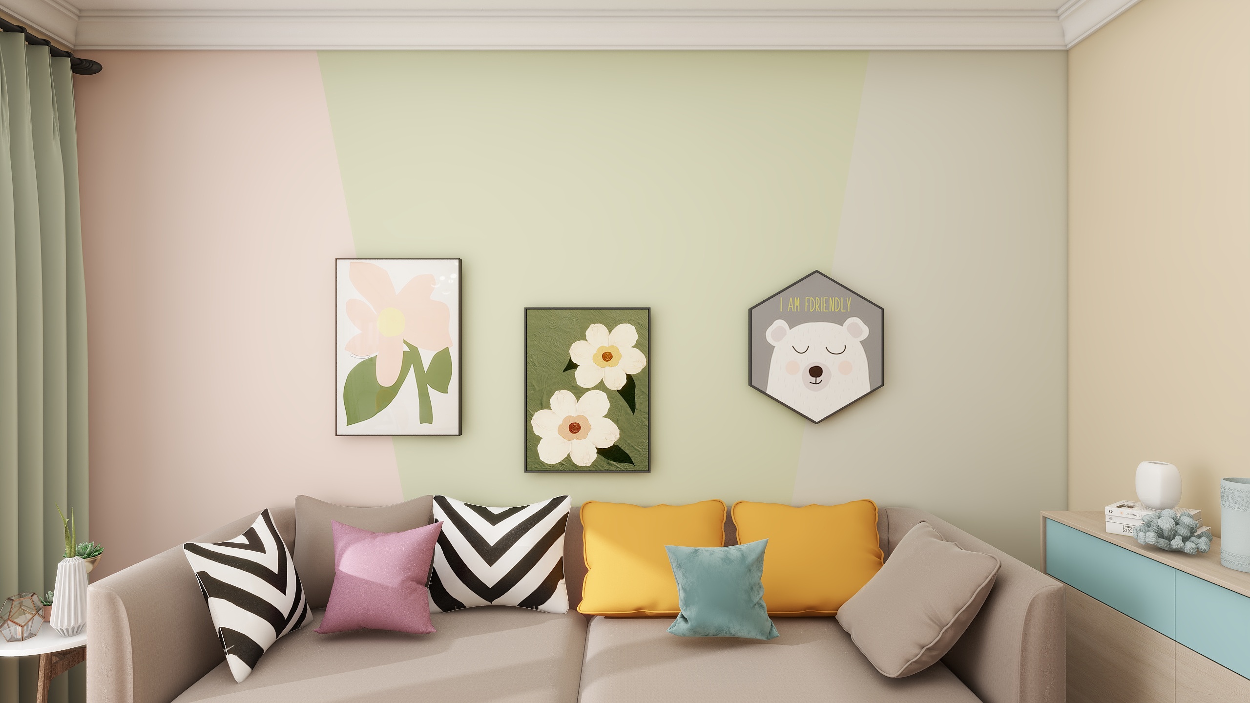 辰尚设计-龙跃国际北欧两居室装修效果图