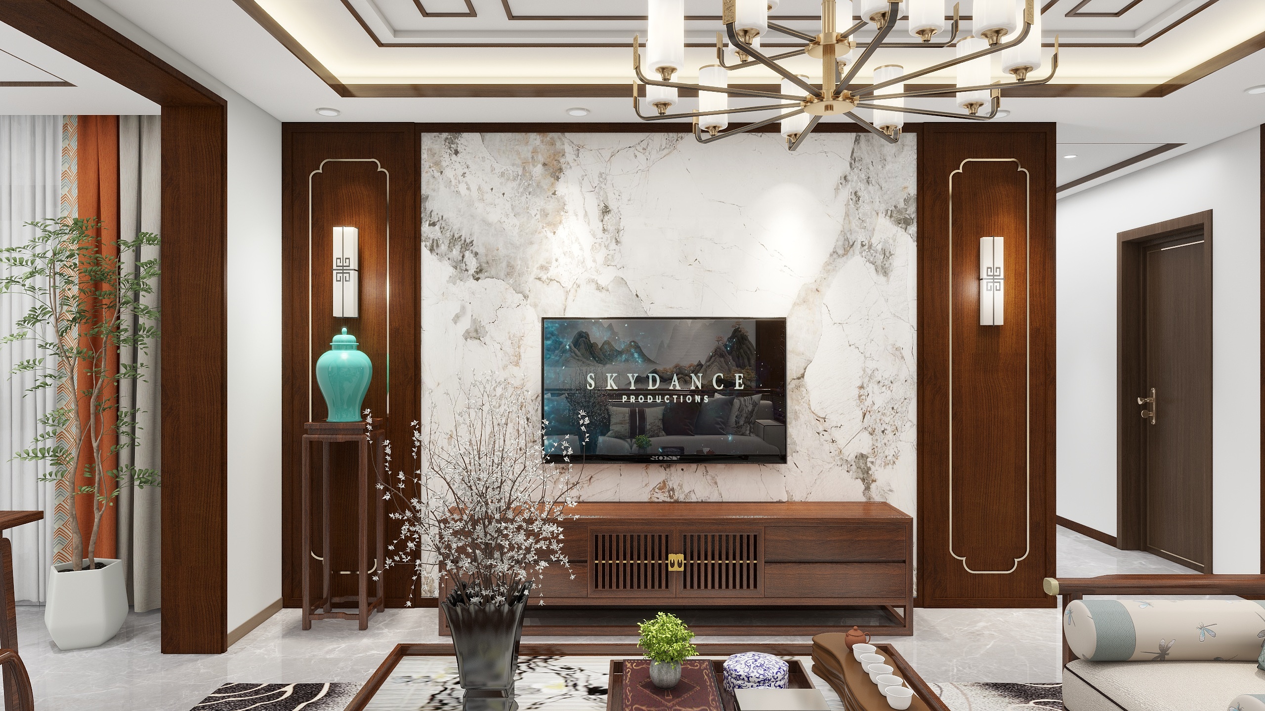 设计师汤大王-彝海北岸15-1403-中式-装修设计方案