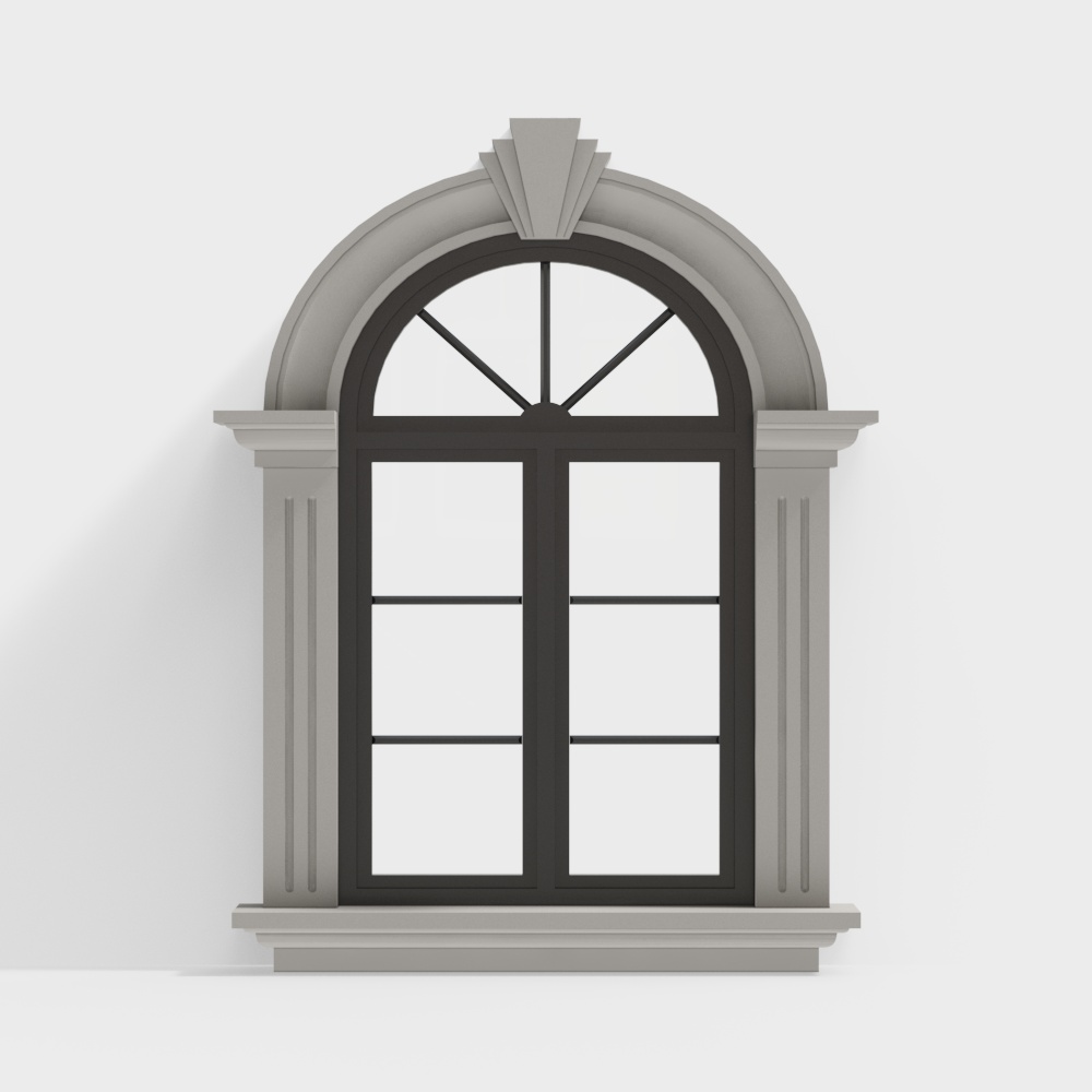 欧式建筑窗户3D模型