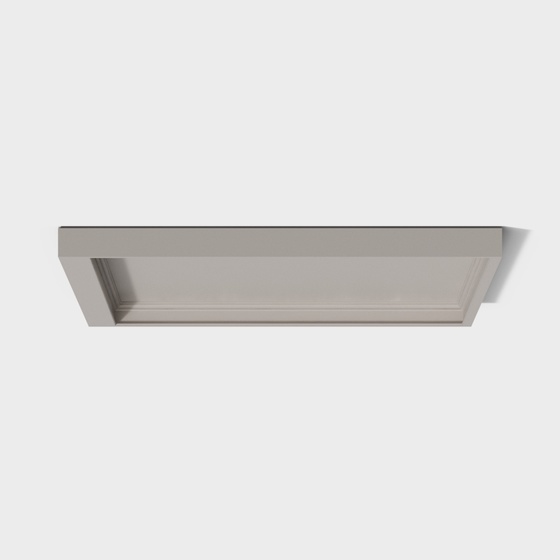 Chic French Style Ceiling 3D Model in Gray