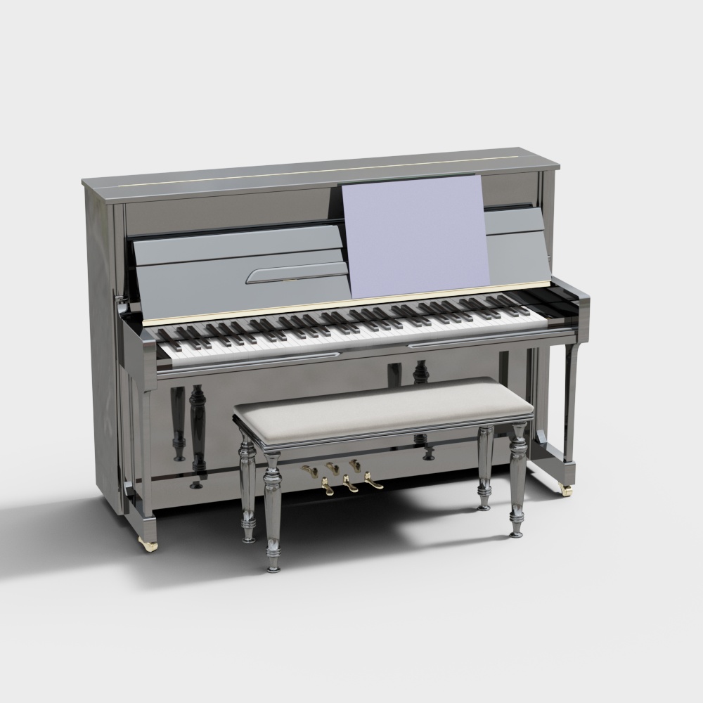 现代钢琴3D模型