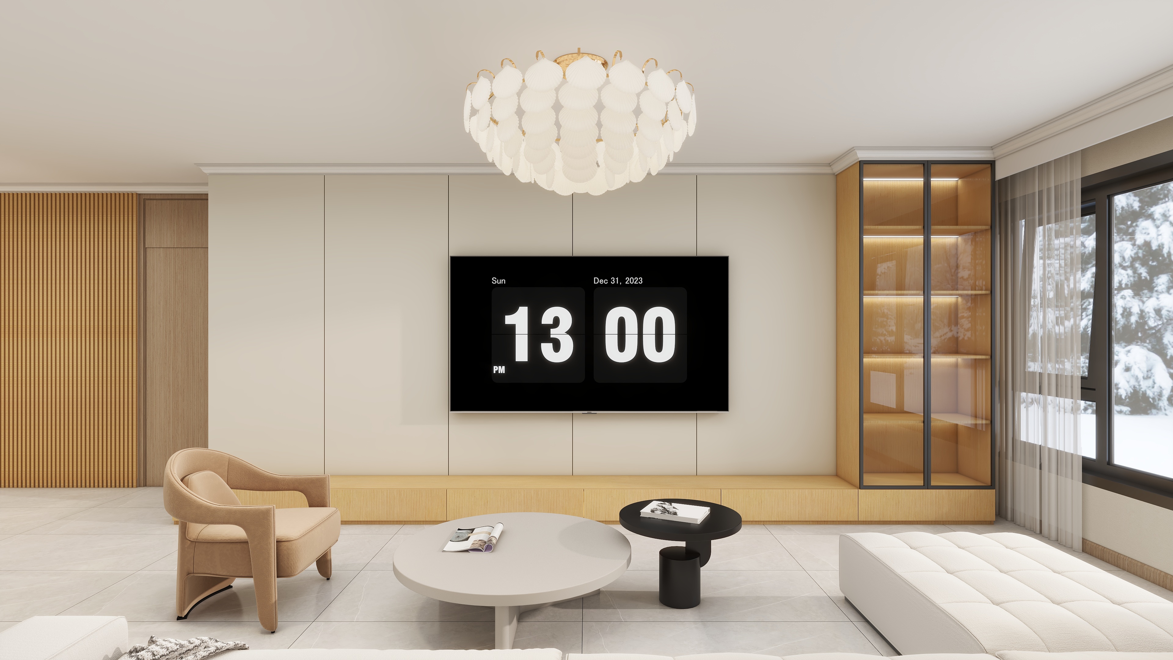 星空设计500一套-原木122㎡2室装修效果图