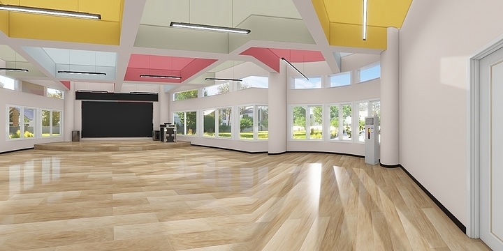 高清全景效果图-郊区幼儿园方案-装修设计方案