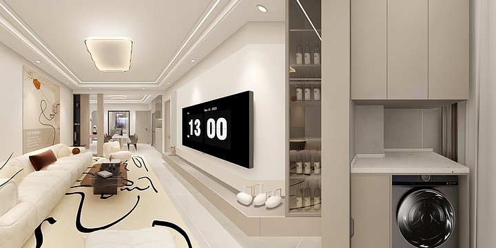 室内设计焦玲儿-公园时光   127平米     奶油风-装修设计方案